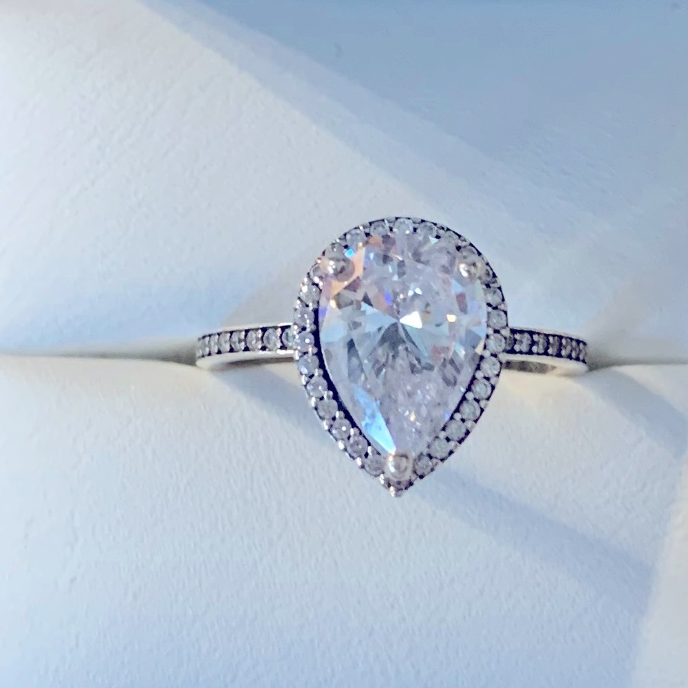 Pandora Teardrop Ring — Size 7.5